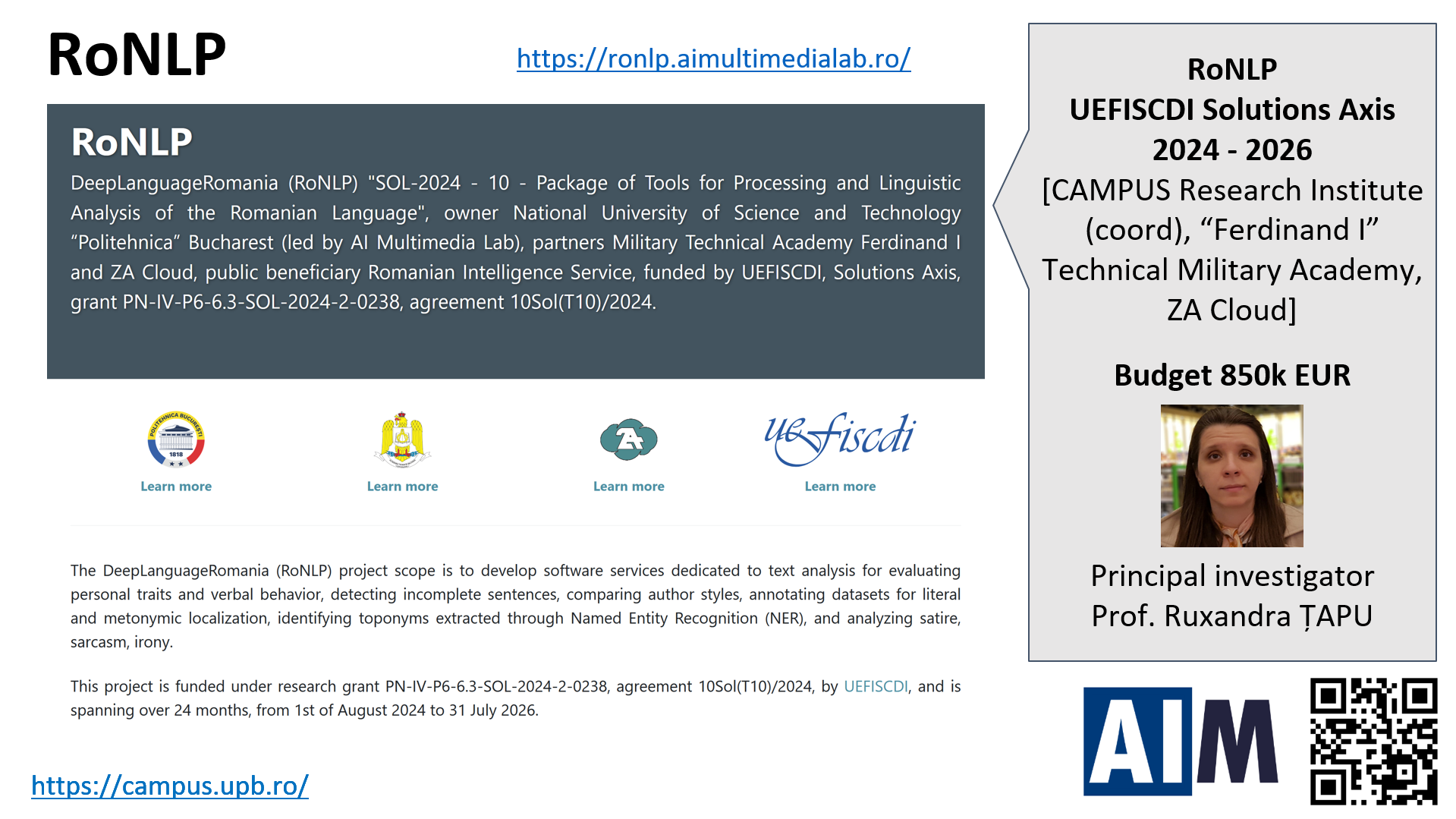 Package of Tools for Processing and Linguistic Analysis of the Romanian Language (RoNLP)